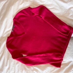 100% cashmere pink V-Neck Sweater